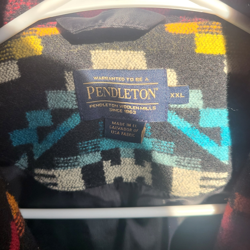 Pendleton Black and Multicolor Geometric Bomber J… - image 5